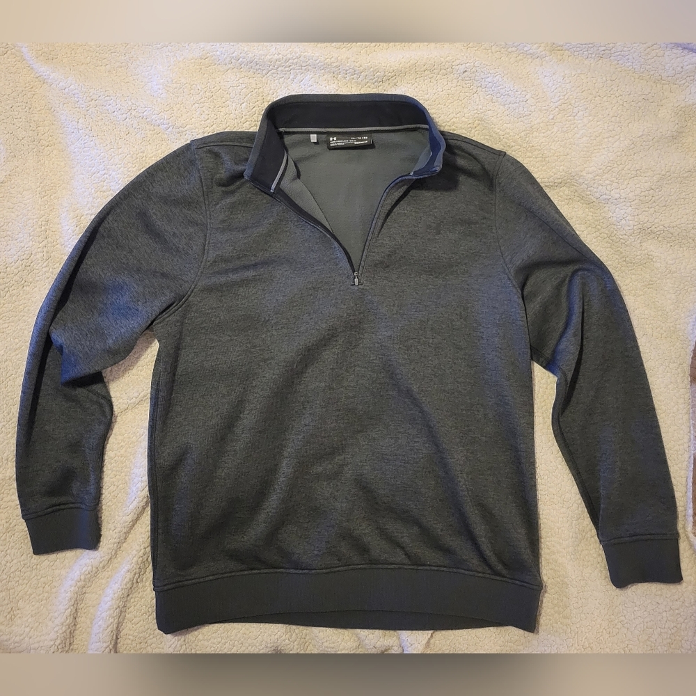 Under Armour Men's Half-Zip  Sweater - Dark Grey XL, Cold Gear